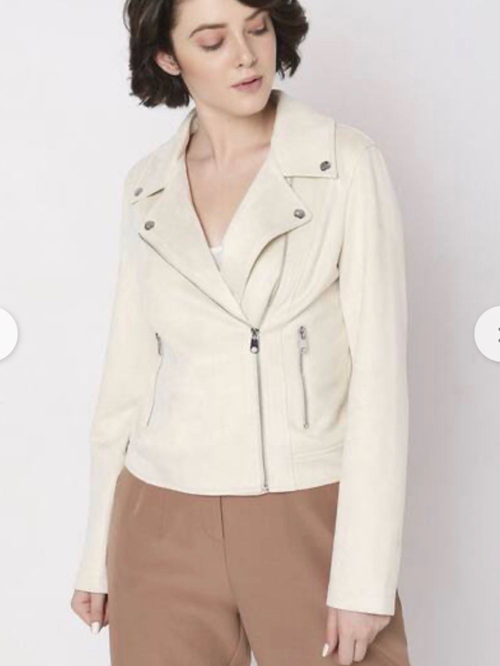 Victoria’s Secret leather Moto Jacket cream